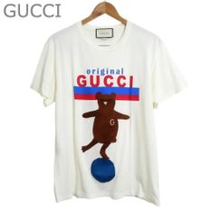 GUCCI グッチ Tシャツ 半袖 ブラウン系 犬 未使用 - メルカリ