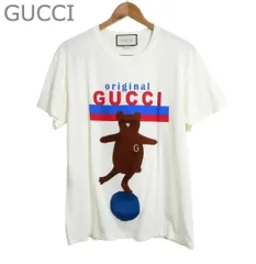 グッチ GUCCI BearTEE Tシャツ カットソー くま 玉乗り ワッペン 半袖 クルーネック 415044 オフホワイト サイズS メンズのサムネイル
