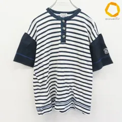 シナコバ SINACOVA 半袖Tシャツ ヘンリーネック ボーダー ロゴボタン ワッペンロゴ メンズ [x988242]のサムネイル