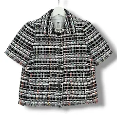 DOUBLE STANDARD CLOTHING ダブルスタンダードクロージング ツイードジャケット ツイード フリンジ マルチカラー サイズ38 レディース 春 夏 ゴーゴー古着セントラルパーク名古屋店 16 No.久1896のサムネイル