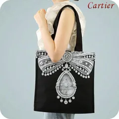 【新品】カルティエ Cartier バッグ ユニセックス 169934 V&A エキシビジョン トートバッグ ストマッカーブローチ STOMACHER BROOCHのサムネイル