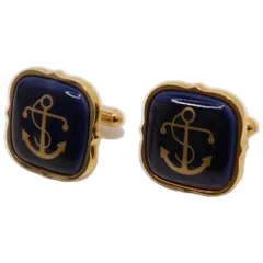 ★【Royal Copenhagen/ロイヤルコペンハーゲン】　カフリンクス　カフスボタン　ブルー　ゴールド　アクセサリー　メンズのサムネイル