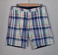 美品✨ ヒューマンメイド チェック柄 ハーフパンツ グリーン／ブルー