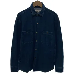 【中古】　A DAY IN THE LIFE UNITED ARROWS　デニムシャツ　長袖　トップス　レギュラーカラー　胸ポケット　スウェット地　無地　古着　/1582のサムネイル