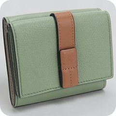 LOEWE ロエベ 三つ折り財布 アナグラム ネイビー 付属品完備 極美品 