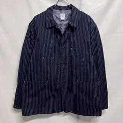 POST O'ALLS OVERALLS  ポストオーバーオールズ ● 22FW 3111-GS De Luxe Railroader 2  Gangster Stripe w/taffeta lining indigoデラックスレイルローダージャケットのサムネイル