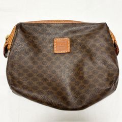 CELINE セリーヌ セカンドバッグ ポーチ マカダム柄 PVC×レザー レア
