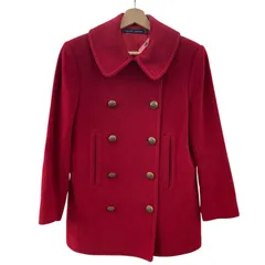 186005 現状品 RALPH LAUREN ラルフローレン ダブルブレストウールコート レッド