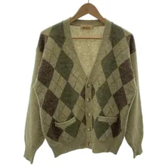 【中古】　BARACUTA　カーディガンセーター　長袖　ニット　Vネック　アーガイル柄　古着　/1585のサムネイル