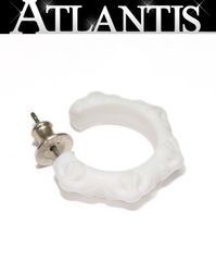 Chrome Hearts フープ シリコンピアス ホワイト 片耳セール中