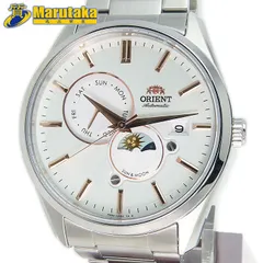 【 オリエント 】ORIENT 自動巻 腕時計 サンアンドムーン F6B2 メンズ ホワイト シルバー中古 25k368-4 逸品質屋 丸高 甲子園店 送料無料 質屋出品 実店舗あります ご ウォッチ コレクション おしゃれ 買取 ブランド 定番 人気