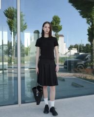 alexander wang【L】スカートパンツ 黒 Y2K 韓国 ウエストロゴ - メルカリ