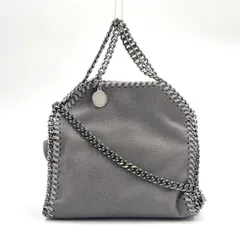  Stella McCartney タイニー ファラベラ チェーンショルダー ポリエステル グレー ハンドバッグ シルバー