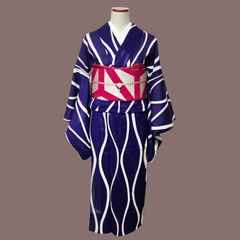ラスト1枚！新品浴衣 新吸汗速乾繊維【雪花絞り風】大人気柄 夏着物 お