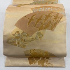 袋帯　正絹　金糸　色紙重ね　縦縞　観世水　楓　唐草　着物　071tz 袋帯 正絹 金糸 色紙重ね 縦縞 観世水 楓 唐草 着物 071tz - メルカリ