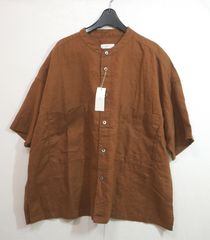 新品 ロルカオンザノーツ リネン 半袖シャツ ブラウス 後染め 日本製 