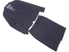 green label relaxing グリーンレーベルリラクシング ユナイテッドアローズ ストライプ セットアップ ジャケット スカート スーツ size上40 下38/紺 ■◇ レディース