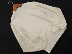 Rope Picnic ロペピクニック 切替スリーブ レース ニット セーター size40/アイボリー ■◇ レディース