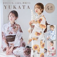 ☆新品 3L4L5L 浴衣2点セット utatane からし市松に菖蒲 萩 撫子