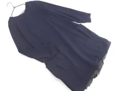 MILKFED ミルクフェド シフォン 切替 レースアップ ワンピース sizeS/紺 ■◇ レディースのサムネイル