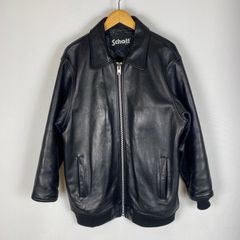 希少 美品 Schott 7621 羊革 レザージャケット M 黒 ピンズ付き - メルカリ