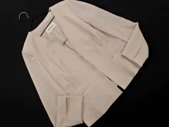 NATURAL BEAUTY ナチュラルビューティー Vネック ノーカラー ジャケット size40/ピンク ■◇ レディースのサムネイル