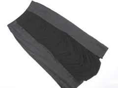 ATSURO TAYAMA アツロウタヤマ シルク混 切替 ドレープ ロング スカート size36/黒 ■◇ レディースのサムネイル