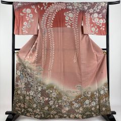 D797 訪問着 東京ますいわ屋 辻ヶ花 絞り 正絹 着物 単衣 未使用極美品