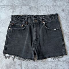 90s USA製 Levi's 501 ブラックカットオフショーツ 先染め - メルカリ
