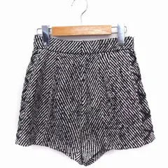 リエンダ rienda パンツ レースアップ 総柄 ショート S ブラック 黒 /FT28