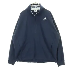 le coq sportif ルコックスポルティフ 長袖 ハーフジップ スウェット O ネイビー メンズ 古着のサムネイル