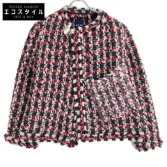 45R　フォーティファイブ アール　8121033 レッド×ネイビー シルク混 クラフトツイードBOLERO　0のサムネイル