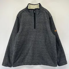 古着 オービス ORVIS フリース ニット プルオーバー ハーフジップ トレーナー アウトドア L  ブラック系 メンズのサムネイル