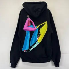 古着 チャンピオン Champion パーカー プルオーバー バックプリント スウェット S  ブラック系 プリント メンズ