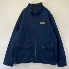 古着 コロンビア Columbia ジャケット フルジップ ワンポイントロゴ ライナー付き アウトドア L  ネイビー系 メンズのサムネイル