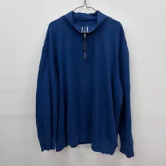 Y641 NAUTICA ハーフジップ スウェット 3XL ネイビー 刺繍ロゴ ノーティカ 古着卸 アメリカ仕入