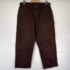 USA製 カーハート ダークブラウン ダブルニーペインターパンツ W32 L32