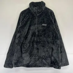 古着 コロンビア Columbia フリース ジャケット ハーフジップ プルオーバー アウトドア L  ブラック系 メンズ