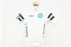 サンティーニ 総柄 シャツ ジップ半袖 XXL ゆったり 赤白青 化繊
