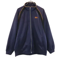 asics アシックス トレーニング トラックジャケット M ネイビー ジャージ メンズ 古着のサムネイル