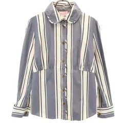 Vivienne Westwood Red Label ヴィヴィアンウエストウッド レッドレーベル ストライプ柄 長袖 シャツ 2 グレー レディース 古着のサムネイル