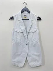 DIESEL ディーゼル コットン ストライプ ベスト sizeS/水色 ■■レディースのサムネイル