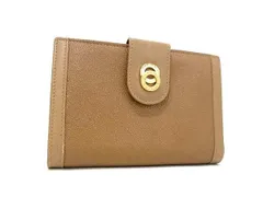 BVLGARI ブルガリ 二つ折り財布 ドッピオトンド ブラウン系 レザー ユニセックス がま口 ゴールド金具 美品 BVLGARI ブルガリ 二つ折り財布 ドッピオトンド ブラウン系 レザー