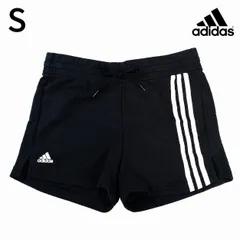 adidas アディダス レディース ショートパンツ S 黒 3本ライン AEROREADY DEC-0235