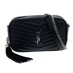 SAINT LAURENT サンローラン ルー チェーン ショルダーバッグ ショルダーバッグ 612579 レディース レザー ブラック シルバー金具 中古