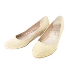 銀座かねまつ GINZA Kanematsu レザー パンプス 日本製 23.5㎝ ベージュ ■YHS6