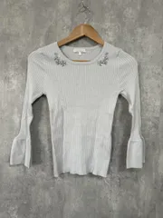 PROPORTION プロポーション ボディドレッシング ビジュー リブ ニット セーター size5/水色 ■◇ レディースのサムネイル
