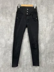 Heather ヘザー ISKO コラボ ハイウエストスキニー デニムパンツ sizeS/黒 ■■ レディース
