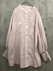 Chico チコ CHZ1011604A0010 こなれ感 ストライプブロッキング ロング シャツ sizeF/ピンク系 ■◇ レディース