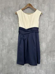 AIMER エメ バックリボン ノースリーブ ワンピース sizeM/アイボリー×ネイビー ■◆ レディースのサムネイル